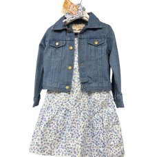 BT32: Girls Denim Jacket, Dress & Headband Outfit (4-12 Years)